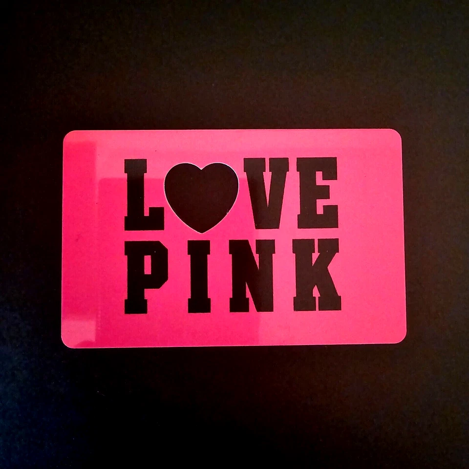 Victoria's Secret Love Pink DIE CUT NEW COLLECTIBLE GIFT CARD $0 #6006 - Image 1 of 1