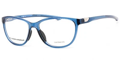 Under Armour Men's Blue Crystal Oval Eyeglasses w/ Rubber Nosepad UA5038 0OXZ 15 - Image 1 of 3