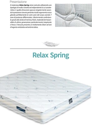 Materasso Relax Spring matrimoniale singolo Molle indipendenti Memory Foam anall - Immagine 1 di 3
