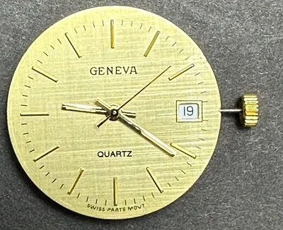 Geneva SE311 Quartz Movement LUMINOUS Hands Dial UNTESTED FOR PARTS ONLY 22-77 - Image 1 of 4