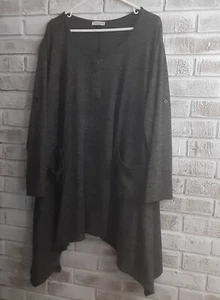 Dandy Bleue Tunika Pullover Gr. S hängende Tasche Wasserfall - Bild 1 von 9