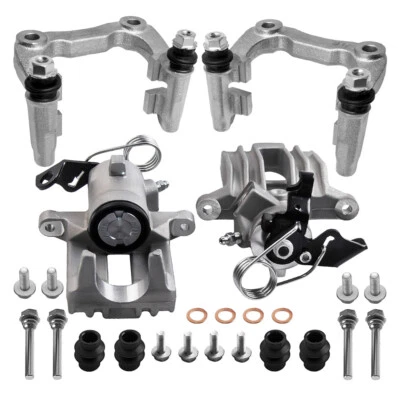 2x Bremssattel hinten 2x Träger for Audi A3 VW Golf 4 Bora Skoda Fabia Octavia - Bild 1 von 4