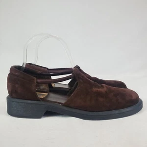 AJ Valenci Shoes Womens Size 9 Brown Suede Leather Slip on Loafers Comfort - Picture 1 of 9