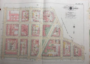 ORIG 1957 WASHINGTON DC T ST TO W ST & 7TH ST TO 13TH ST PATTERSON JHS ATLAS MAP - Picture 1 of 4