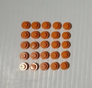 LEGO 1 x 1 Round Plate Stud ORANGE 4073 (X25) NEW BULK PARTS LOT - Picture 1 of 5