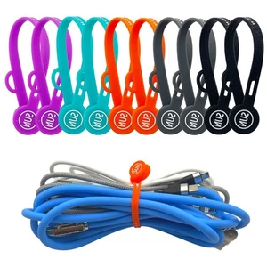 Magnetic Cable Clips Cord Organizers 10 PCS Upgraded Long Cable Straps Silico... - Picture 1 of 9