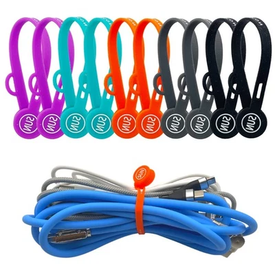 Magnetic Cable Clips Cord Organizers 10 PCS Upgraded Long Cable Straps Silico... - Image 1 of 4