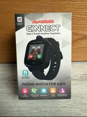 Moochies CONNECT Smart Watch 4G Phone For Kids with a built-in SIM card - Black - Image 1 of 4