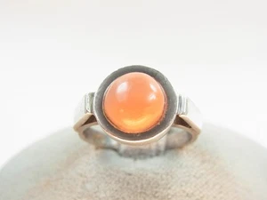 Hermoso anillo de coral Art Deco 900 plata finamente decorado hecho a mano alrededor de 1940 - Imagen 1 de 8