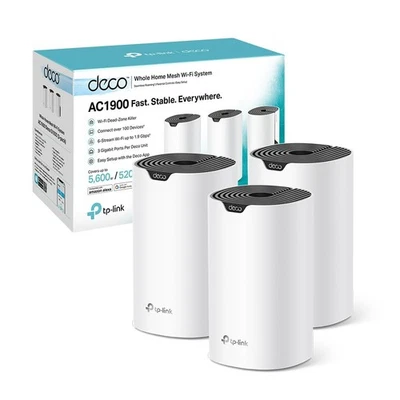 TP Link Deco S1900(3 pack) Router WiFi Mesh AC1900Mbps 3 Porte Ethernet Gigabit - Immagine 1 di 4