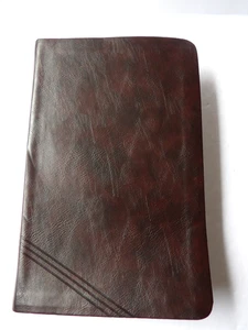 NIV Zondervan Brown Leather Bound Bible Red Letter Large Print  VERY GOOD PLUS - Imagen 1 de 3