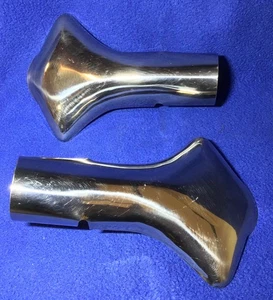 2-VINTAGE auto/truck ~CHROME EXHAUST Tips EXTENTIONS~ old car ChevyGM Ford Mopar - Picture 1 of 2