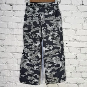 LL Bean Schneehose Kinder Größe 6X-7 Ski Snowboarden Thinsulate grau Tarnmuster - Bild 1 von 15