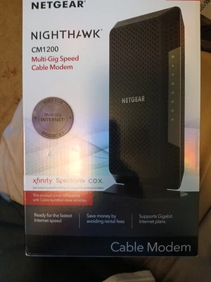 NETGEAR Nighthawk CM1200-100NAS DOCSIS 3.1 Cable Modem - Image 1 of 4