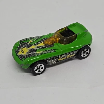 1998 Green Cat-A-Pult Hot Wheels Super Launcher Car Yellow Windshield Thailand - Image 1 of 3
