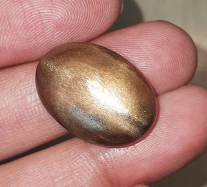 30,58 kt natürlicher 4 Strahlen goldener Stern Sonnenstein oval Cabochon AAA-Qualität lose Edelsteine - Bild 1 von 6
