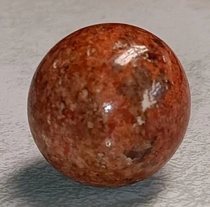 11.27g & .79" Natural Dark Orange Calcite stone quartz sphere crystal Marble - Picture 1 of 16