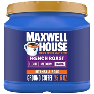 Café molido tostado oscuro Maxwell House French Roast, bote de 25,6 OZ - Imagen 1 de 12