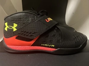 Under Armour HOVR Silencer Javelin Spikes 3022517-004 Blk/Punch/Volt Sz 10.5 - Picture 1 of 9