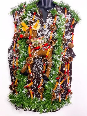 Holiday Party Sweater Vest Men's XXL Ugly Christmas Reindeer Holiday Festive - Image 1 of 4
