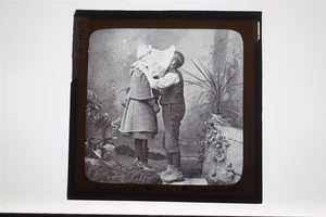 Young Lovers " Going In For All There's In It" Glass Lantern Slide - Picture 1 of 1