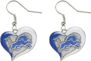 Pendientes corazón remolino Detroit Lions Aminco - Imagen 1 de 1