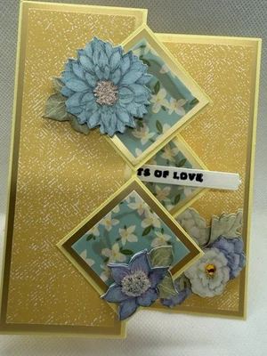 Stampin Up Handmade Fun Fold Birthday Greeting Card with Envelope - Image 1 of 4