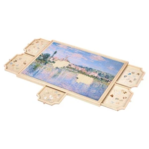 1000 Piece Puzzle Board with Drawer Cover Portable Wooden Jigsaw 74x53cm - Picture 1 of 12