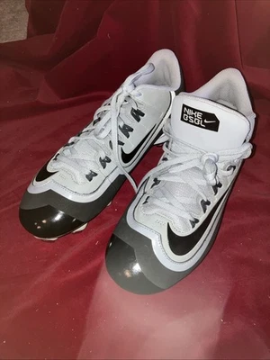 Nike Alpha Huarache Lo Ball  Cleats Black & Gray & 9.5” 807 126-001 - Image 1 of 4