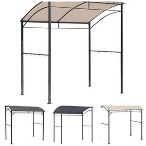 Grillpavillon BBQ Grill Pavillon 215x150x172/220cm mit Flammschutzdach Stahl - Photo 1/45