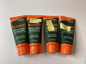 Mando Whole Body Deodorant Invisible Cream Clover Woods Scent 2.2 oz  Lot 4 - Picture 1 of 5