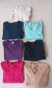 Cashmere Jumpers Job Lot Bundle x 7 For Craft/Upcycling Flaws - Picture 1 of 18