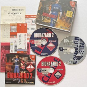 Resident Evil II 2 Biohazard Value Plus W/Obi Sega Dreamcast DC Used Game NTSC-J