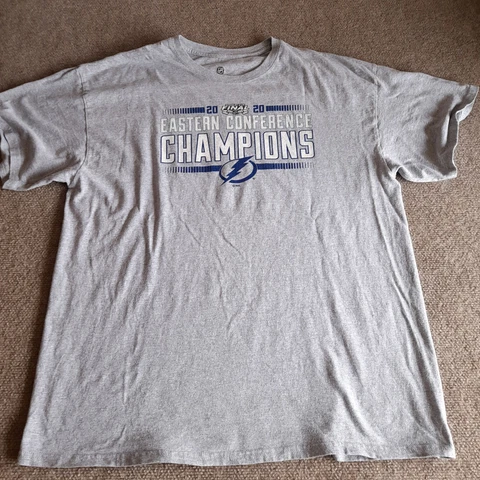 Tampa Bay Lightning Shirt Adult XL Conference Champions NHL Apparel Bolts Men Cover