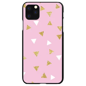 Hard Case Schutzhülle für iPhone / Samsung Galaxy Pink & Gold Print - Dreiecke - Bild 1 von 38