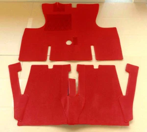 Juego de alfombras de terciopelo Darkred para Renault Caravelle Cabrio año 1959-1968 - Imagen 1 de 1