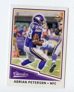 B696 ADRIAN PETERSON 2017 CLASSICS GLOSSY 169/299 RED BACK #84 VIKINGS
