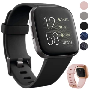New Fitbit Versa 2 Fitness Health Smartwatch Heart Rate Monitor Activity Tracker - Picture 1 of 17