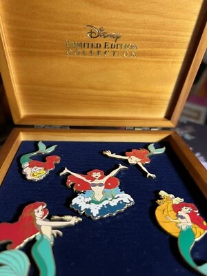 Disney Little Mermaid Pin Set, LE 1500 15th Anniversary Ariel 2004 RARE - Image 1 of 4