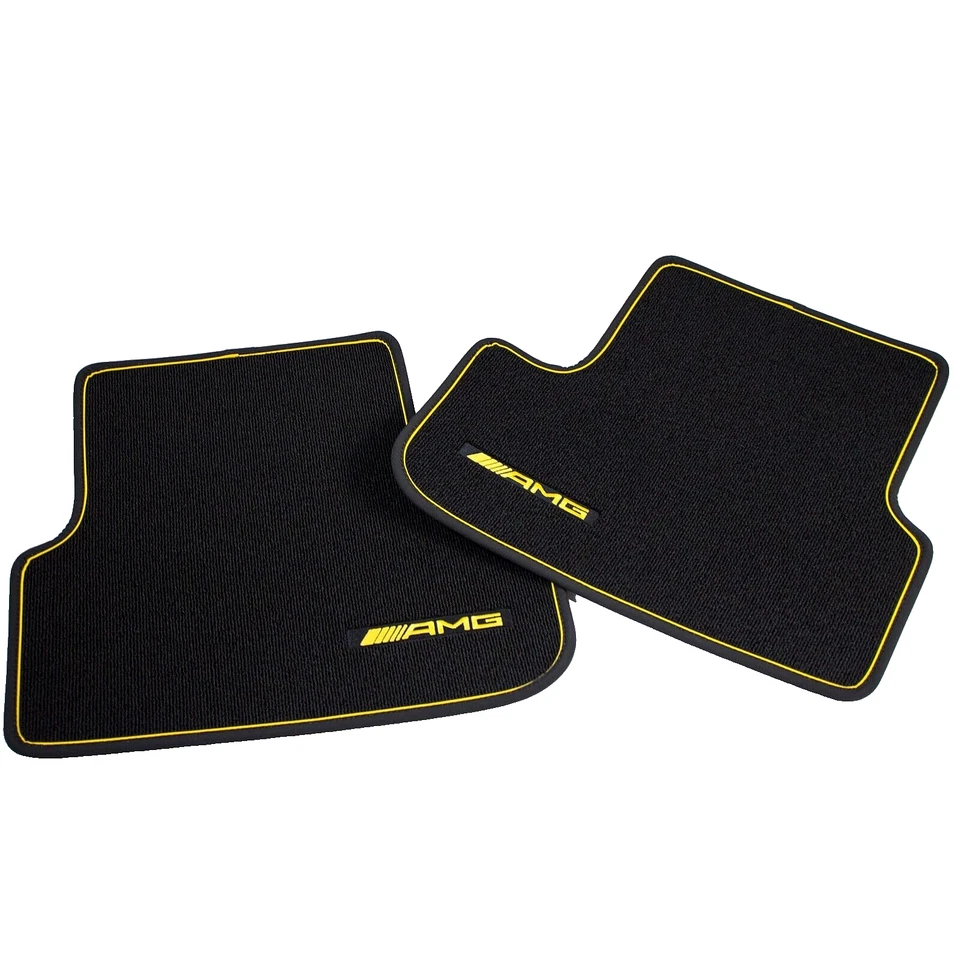 Mercedes-AMG Original 2 Rear Floor Mats W 176 A Class "Yellow Night" LHD New - Image 1 of 1