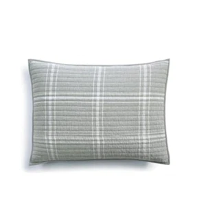 Martha Stewart Collection Heather Plaid Standard  Sham, Grey 👍 - Picture 1 of 5