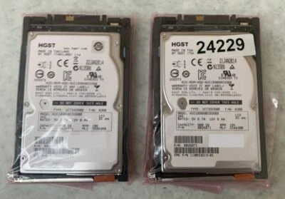 Lot/2 HGST EMC HUC109060CSS600 SAS 2.5" 600GB 10K RPM 0B26071 118033213-01 HDD - Image 1 of 4