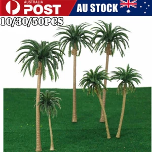 10/30Pcs Model Trees Coconut Palm Tree Train Scenery Miniature Landscape Trees - Picture 1 of 12