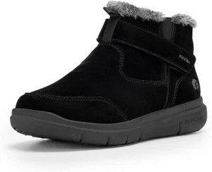 FitVille Mens Winter Snow Boots Extra Wide Fur Lined Warm Ankle Boots UK 7.5 EW - Picture 1 of 6