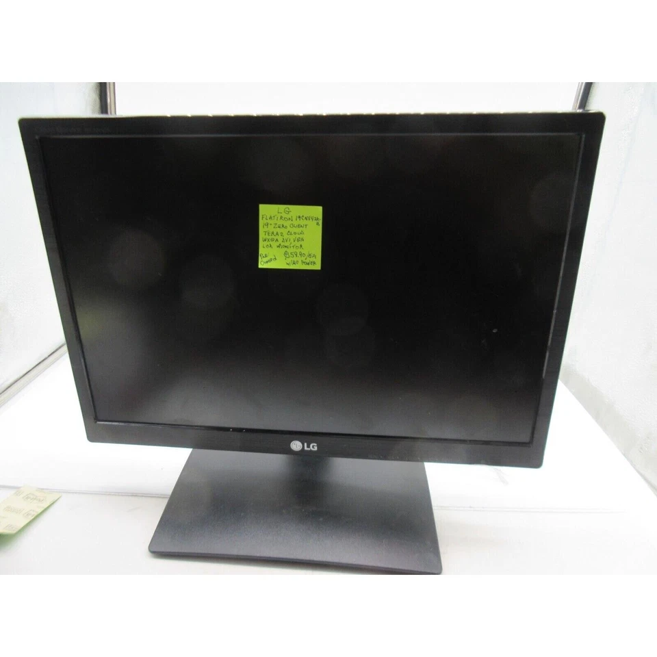 LG FLATIRON 19CNV42K-B 19" Zero Client TERA2 Cloud LCD Monitor, Pre Owned - image 1 of 4