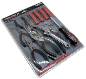 Task Force 0099779 49pc Pliers & Screwdriver Set With Anti Slip Handles - Picture 1 of 2