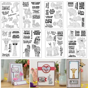 Cute Animals Clear Rubber Stamps Scrapbooking Seal Diy Craft Stencils Album Card - Picture 1 of 20