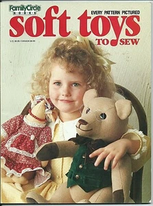 Family Circle SOFT TOYS sew pattern BOOK Doll Mouse Bear Pig Elephant Hippo Lion - Picture 1 of 1
