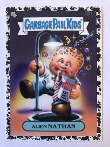 Garbage Pail Kids 2023 Intergoolactic Sticker Black Alien Nathan 77b - Picture 1 of 2