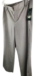 Womens Gray Ralph Lauren Monte Carlo Career Pants US Size 10 MSRP $159 - Picture 1 of 8